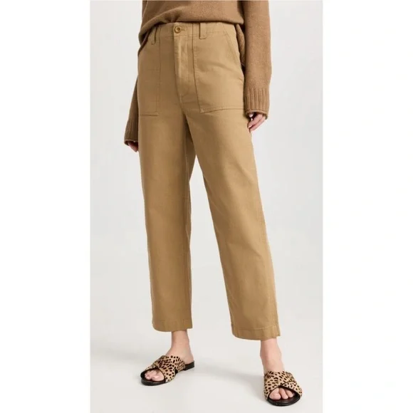 Jenni Kayne Ranger Trouser Utility Cotton Casual Tan Size 8